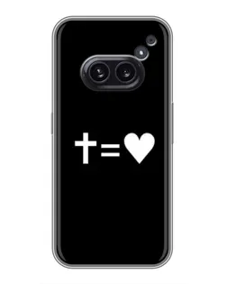 Чехол для Nothing Phone 2a с картинкой «Крест и Сердце»