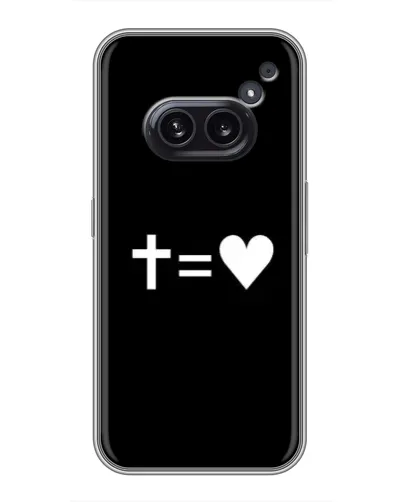 Чехол для Nothing Phone 2a с картинкой «Крест и Сердце» Чехол для Nothing Phone 2a с картинкой «Крест и Сердце»