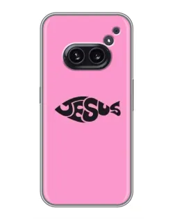 Чехол для Nothing Phone 2a с картинкой «Розовый символ  Jesus»