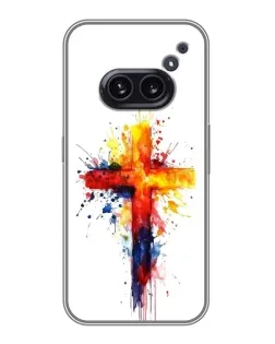 Чехол для Nothing Phone 2a с картинкой «Акварельный крест»