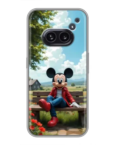 Чохол для Nothing Phone 2a з картинкою «Міккі на лавці»