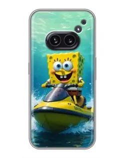 Чохол для Nothing Phone 2a з картинкою «Спанч Боб на гідроциклі»