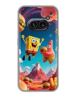 Чехол для Nothing Phone 2a с картинкой «Космический фастфуд»