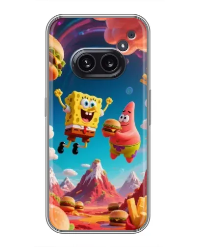 Чехол для Nothing Phone 2a с картинкой «Космический фастфуд»