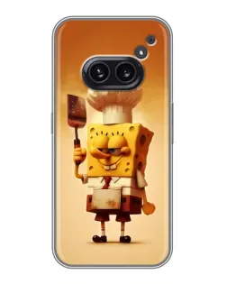 Чехол для Nothing Phone 2a с картинкой «Губка Боб повар»
