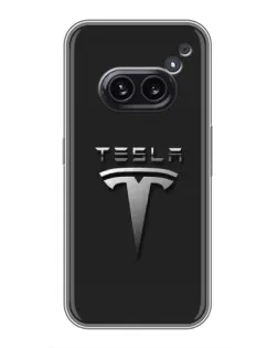 Чохол для Nothing Phone 2a з картинкою «Сталевий логотип Tesla»