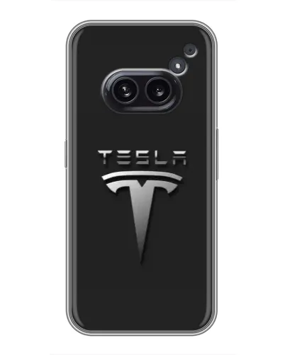 Чохол для Nothing Phone 2a з картинкою «Сталевий логотип Tesla»