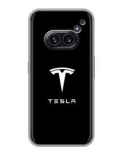 Чохол для Nothing Phone 2a з картинкою «Tesla White Logo»