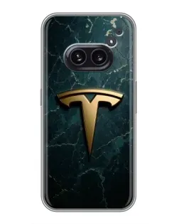 Чохол для Nothing Phone 2a з картинкою «Мармурова Tesla Gold»