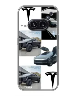 Чохол для Nothing Phone 2a з картинкою «Колаж Cybertruck Tesla»