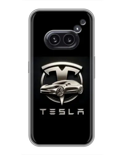 Чохол для Nothing Phone 2a з картинкою «Tesla — срібне авто»