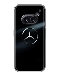 Чехол для Nothing Phone 2a с картинкой «Mercedes на металле» Чехол для Nothing Phone 2a с картинкой «Mercedes на металле»