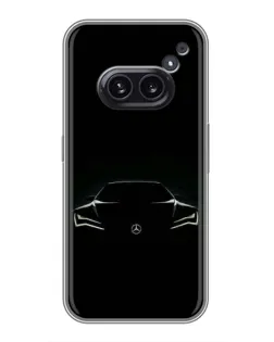 Чехол для Nothing Phone 2a с картинкой «Mercedes — силуэт авто» Чехол для Nothing Phone 2a с картинкой «Mercedes — силуэт авто»