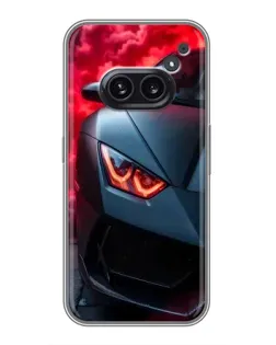 Чохол для Nothing Phone 2a з картинкою «Lamborghini червоне сяйво»