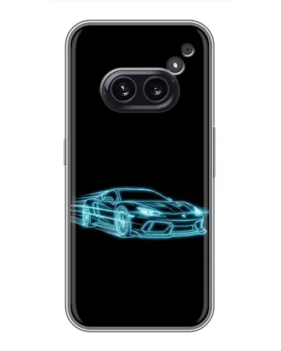 Чехол для Nothing Phone 2a с картинкой «Неоновый контур Lamborghini» Чехол для Nothing Phone 2a с картинкой «Неоновый контур Lamborghini»