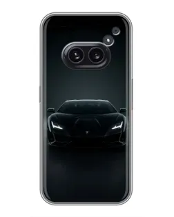 Чохол для Nothing Phone 2a з картинкою «Чорний Lamborghini Aventador»