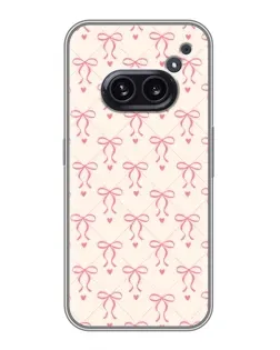 Чехол для Nothing Phone 2a с картинкой «Розовые бантики Coquette»