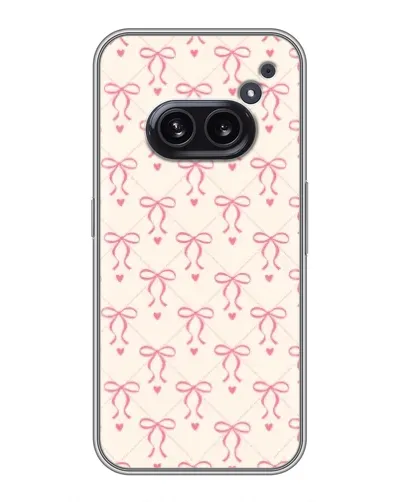 Чехол для Nothing Phone 2a с картинкой «Розовые бантики Coquette»