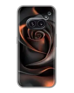 Чохол для Nothing Phone 2a з картинкою «Шовкова чорна троянда»