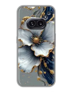 Чохол для Nothing Phone 2a з картинкою «Біла квітка та золотий флюїд»