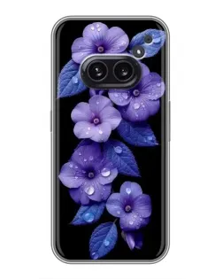 Чохол для Nothing Phone 2a з картинкою «Фіолетові квіти з росою»