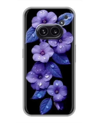 Чохол для Nothing Phone 2a з картинкою «Фіолетові квіти з росою»