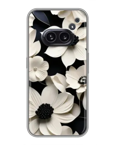 Чохол для Nothing Phone 2a з картинкою «Об'ємні білі квіти»