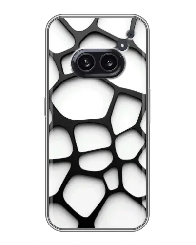 Чехол для Nothing Phone 2a с картинкой «Белая объемная сетка» Чехол для Nothing Phone 2a с картинкой «Белая объемная сетка»