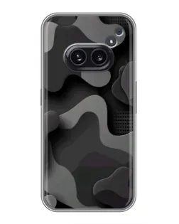 Чехол для Nothing Phone 2a с картинкой «Темный абстрактный камуфляж»