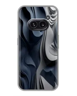 Чехол для Nothing Phone 2a с картинкой «Объемные синие складки»