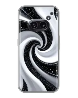 Чехол для Nothing Phone 2a с картинкой «Черно-белая спираль»