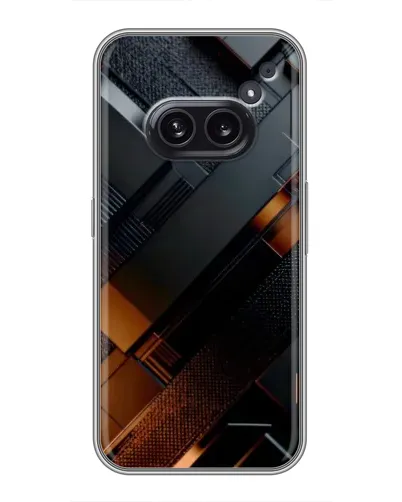 Чехол для Nothing Phone 2a с картинкой «Черные геометрические блоки» Чехол для Nothing Phone 2a с картинкой «Черные геометрические блоки»
