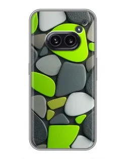 Чехол для Nothing Phone 2a с картинкой «Яркая неоновая галька»
