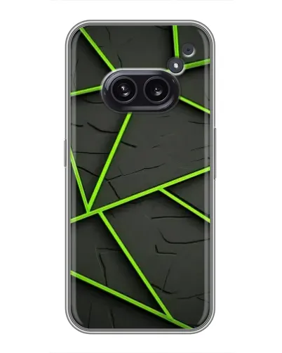 Чехол для Nothing Phone 2a с картинкой «Зеленые геометрические линии» Чехол для Nothing Phone 2a с картинкой «Зеленые геометрические линии»