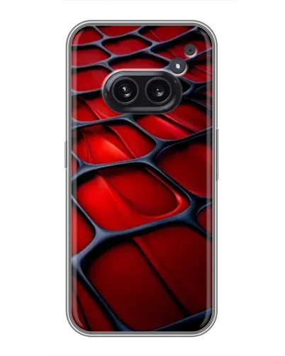 Чехол для Nothing Phone 2a с картинкой «Красная глянцевая сетка» Чехол для Nothing Phone 2a с картинкой «Красная глянцевая сетка»