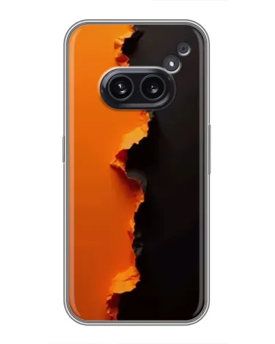 Чехол для Nothing Phone 2a с картинкой «Оранжевый разлом» Чехол для Nothing Phone 2a с картинкой «Оранжевый разлом»