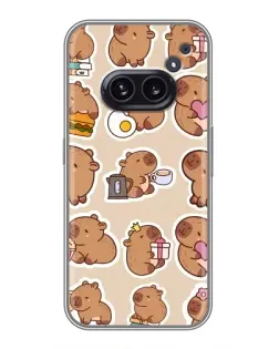 Чохол для Nothing Phone 2a з картинкою «Капібари паттерн»