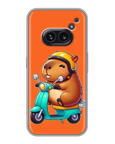 Чохол для Nothing Phone 2a з картинкою «Капібара на скутері»