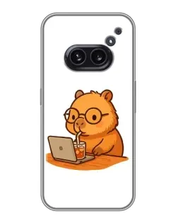 Чохол для Nothing Phone 2a з картинкою «Капібара з ноутбуком»