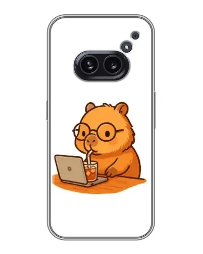 Чохол для Nothing Phone 2a з картинкою «Капібара з ноутбуком»