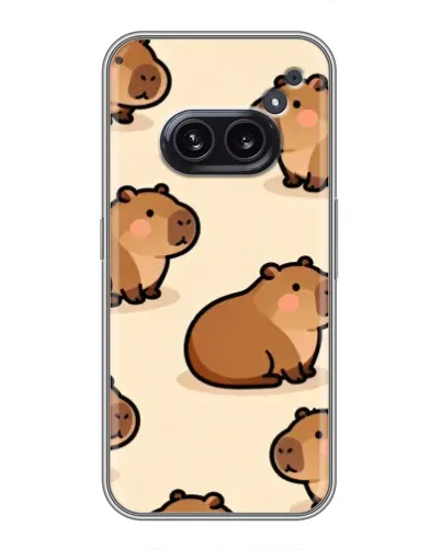 Чохол для Nothing Phone 2a з картинкою «Паттерн милих капібар»