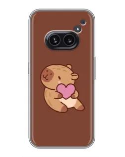 Чохол для Nothing Phone 2a з картинкою «Капібара з серцем»