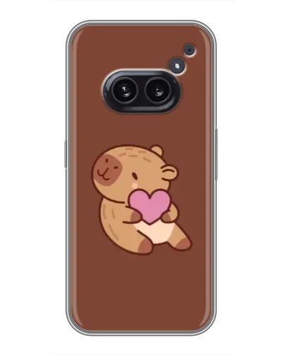 Чохол для Nothing Phone 2a з картинкою «Капібара з серцем»