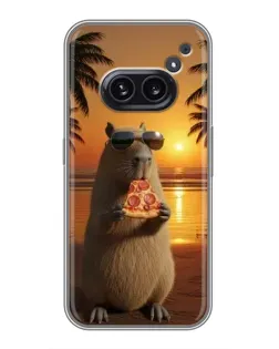 Чохол для Nothing Phone 2a з картинкою «Капібара з піцою»