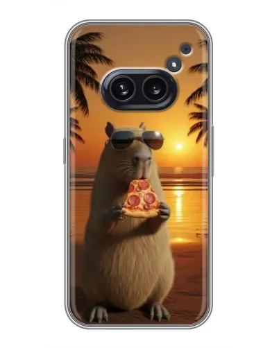 Чохол для Nothing Phone 2a з картинкою «Капібара з піцою»