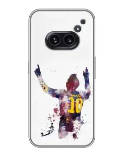 Чехол для Nothing Phone 2a с картинкой «Акварельный Месси Барселона»