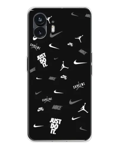 Чехол для Nothing Phone 3 с картинкой «Nike Black Pattern» Чехол для Nothing Phone 3 с картинкой «Nike Black Pattern»