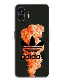 Чохол для Nothing Phone 3 з картинкою «Помаранчевий дим Adidas»