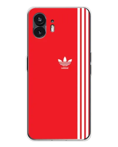 Чехол для Nothing Phone 3 с картинкой «Красный минимализм Adidas»