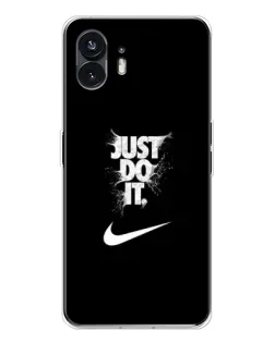 Чехол для Nothing Phone 3 с картинкой «Текстовый принт Nike»